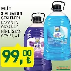 TARIM KREDİ ELİT SIVI SABUN ÇEŞİTLERİ 4 L TARIM KREDİ ELİT SIVI SABUN ÇEŞİTLERİ 4 L